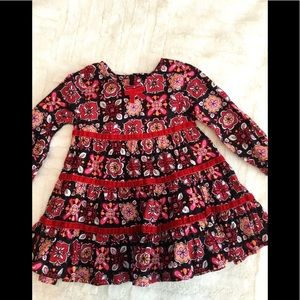 Hanna Andersson dress red and black size 80/ 18-24 mos